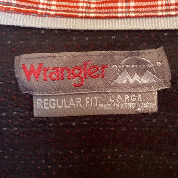 Wranglers reg fit outdoors rust colored check size L - Picture 2 of 5